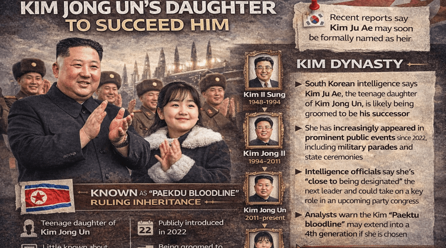 Kim Jong Un's Daughter Kim Ju Ae Set to Become North Korea's Next Leader