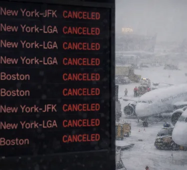 Northeast blizzard flight cancellations