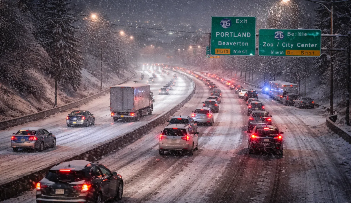 Portland winter weather road conditions update
