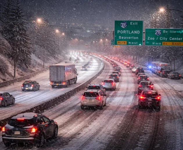 Portland winter weather road conditions update