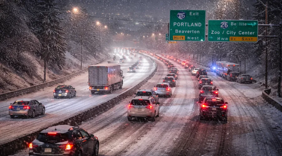 Portland winter weather road conditions update
