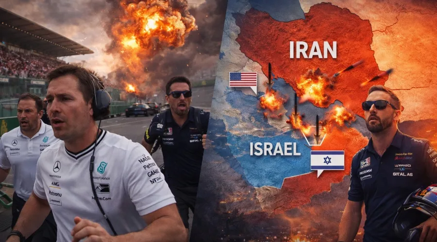 F1 Bahrain test cancelled Iran strikes