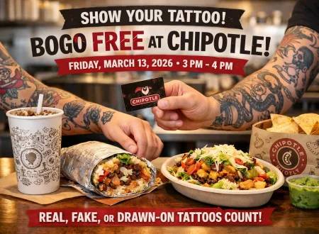 Chipotle BOGO tattoo deal